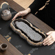 茶橋禪意心經(jīng)茶托盤(pán)小型家用功夫茶具干泡臺蓄水壺承托盤(pán)粗陶 古早燒系列（觀(guān)自在干泡盤(pán)）