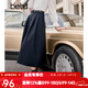 百圖betu女裝秋季新款半身裙簡(jiǎn)約高腰半身裙顯瘦赫本裙女2309T96 深寶藍 L