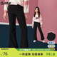ASK JUNIOR女童褲子2025秋冬季兒童加絨保暖長(cháng)褲休閑時(shí)尚喇叭褲 黑色 170