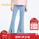 巴拉巴拉女童牛仔褲兒童褲子2024夏裝中大童長(cháng)褲洋氣喇叭褲潮208224108012
