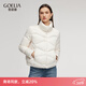 歌莉婭【95白鵝絨】短款羽絨服女冬季2025新款小個(gè)子立領(lǐng)外套1ENC8B170 05W米白 S