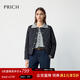 PRICH【90%鵝絨】時(shí)尚菱格絎線(xiàn)輕薄羽絨服2025冬新款保暖短外套新年 19黑色 M 165