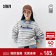 森馬（Semir）商場(chǎng)同款|衛衣女冬季條紋字母抓絨2025時(shí)尚ins套頭衫101725116001
