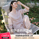金三塔重磅真絲睡衣女100%桑蠶絲優(yōu)雅蕾絲寬松絲滑睡衣套裝家居服禮物 香妃色 XL