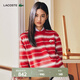 LACOSTE法國鱷魚(yú)情侶款2026春馬年新春系列條紋長(cháng)袖圓領(lǐng)T恤|TH7808 LAZ/紅白條紋 S