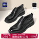 海瀾之家HLA皮鞋男商務(wù)休閑秋冬正裝德比鞋子HAAPXM1EBH077 黑色42