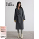 BLUE ERDOS毛呢大衣女秋冬時(shí)髦西裝領(lǐng)雙排扣長(cháng)款呢子外套B236K5003下 深棕灰 S 160/80A