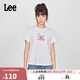 Lee25新品標準版圓領(lǐng)蝴蝶圖案印花女短袖T恤休閑潮流LWT0098704LE