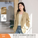 香影休閑黃色小西裝外套女2026春季新款韓版寬松職場(chǎng)顯瘦正肩西服 黃色 S