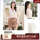 歐莎（OSA）優(yōu)雅通勤v領(lǐng)短袖襯衫女夏季薄款襯衣高級感洋氣女士雪紡上衣 米白色 XL