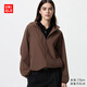 優(yōu)衣庫女裝便攜式防紫外線(xiàn)連帽外套26春夏新款485672 38 深褐色(格紋款) M