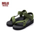 MUJI男女通用 波型鞋底 布帶涼鞋(男士/女士) 無(wú)性別男款女款休閑涼鞋 卡其綠 3S 38 碼/S 240mm（3.0）