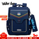 Walker Shop輕奢新款小學(xué)生書(shū)包1到6年級護脊減負男女孩背包英倫風(fēng)舒適雙肩包 藏藍色大號【推薦2-6年級】 默認尺寸