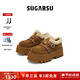 SugarSu田曦薇同款秋冬新款毛毛松糕厚底休閑單鞋雪地靴女 棕色 39