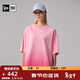 NEW ERA紐亦華畢業(yè)狂歡MLB漸變色T恤男女情侶NY LA印花短袖 14341296-粉色 L