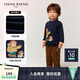 Teenie Weenie Kids小熊童裝25新款秋冬男女寶寶可愛(ài)印花加絨衛衣 藏青色 100cm