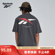 銳步銳步官方24新品男女同款運動(dòng)休閑寬松LOGO針織短袖T恤 24SRM425UGH1 黑色 2XL