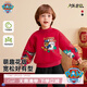 汪汪隊立大功新年裝兒童加絨衛衣秋冬款圓領(lǐng)上衣女童紅色衛衣潮酷紅色0372 120