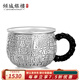傾城銀樓 銀茶杯銀質(zhì)杯子999足銀水杯食用隔熱泡茶杯百福龍鳳口杯實(shí)用禮品 百福具臻-單個(gè)茶杯40克