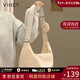 viney斜挎包包女包帆布包品牌餃子包單肩生日新年禮物送女友老婆 【奶白】實(shí)用高檔通勤洋氣大包