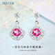 TEUCER925銀耳釘女韓版氣質(zhì)個(gè)性時(shí)尚耳環(huán)耳飾品生日禮物送女友簡約粉色 星空（托帕石耳墜）