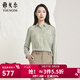 雅戈爾（YOUNGOR）長(cháng)袖襯衫女條紋雪紡襯衫化纖面料垂性好手感舒適商場(chǎng)同款 綠色條紋 37