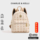CHARLIE&KELLI CK品牌包包女款書(shū)包雙肩包女士2026年媽咪背包大容量實(shí)用電腦包 米白大號【代寫(xiě)賀卡 品牌禮袋】