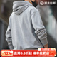 馬登工裝美式復古連帽衛衣男純色休閑上衣秋季男裝外套男士運動(dòng)帽衫 灰色 2XL