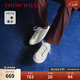 THOM WILLS小白鞋男冬季軟底休閑板鞋增高平底鞋一腳蹬男士皮鞋 白色G872 43 /8.5碼