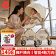優(yōu)樂(lè )博（ULOP）四輪萬(wàn)向嬰兒車(chē)0-3歲用折疊可坐可躺帶減震雙向嬰兒推車(chē)輕便折疊 嬰兒推車(chē)0-6歲嬰幼兒遛娃神器 一鍵換向高景觀(guān)雙向可坐可躺