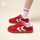 Hummel德訓鞋男新款青少年男鞋時(shí)尚刺繡板鞋情侶運動(dòng)鞋戶(hù)外百搭休閑女鞋 紅色 35 (225mm) 標準運動(dòng)尺碼