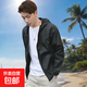 防曬衣男夏季新款戶(hù)外輕薄透氣釣魚(yú)防曬服連帽防紫外線(xiàn)休閑男外套 黑色 L 建議95-110斤