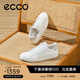愛(ài)步（ECCO）*休閑板鞋男鞋 休閑鞋低幫百搭系帶耐穿板鞋男 街頭輕巧521304 HL 白色/砂礫灰52130458336 40