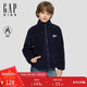 蓋璞男童2025秋季新款logo膠印寬松珊瑚絨立領(lǐng)衛衣兒童裝805073