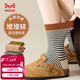 貓人女士襪子女【撞色條紋】冬季美拉德中筒襪防臭10A抑菌長(cháng)襪女5雙