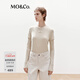 MO&Co.【秦嵐同款active系列】?jì)杉譚恤2025冬新品輕磨毛MBE4TEE014 砂礫色 M /165