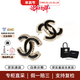 香奈兒（Chanel）耳環(huán) 閃閃時(shí)尚氣質(zhì)精致經(jīng)典雙C耳釘女款 七夕節 新年送禮送女友 黑與金ABC528-B16134-NW445 均碼