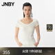 JNBY/江南布衣25夏新品T恤修身H型羅紋短袖女柔軟直筒5X5110090 105/半漂白 L