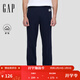 蓋璞（GAP）男裝春款抓絨松緊腰針織束腳褲運動(dòng)褲長(cháng)褲美版500382 海軍藍 M 美碼  L亞洲碼180/100A【偏大，拍小一碼】