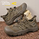 駱駝動(dòng)感（camel active）德國駱駝動(dòng)感登山鞋男款2026春季透氣網(wǎng)面男鞋戶(hù)外徒步休閑運動(dòng)鞋 卡其 【軟面軟底】防滑9533 40  標準皮鞋碼