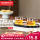 金灶（KAMJOVE）茶杯玻璃茶杯品茗杯耐熱玻璃杯 家用辦公室喝茶杯泡茶杯小茶杯 K-106/2個(gè)裝120毫升