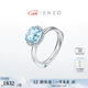 ENZO 18K金清新藍方糖戒指 EZV9019  婦女節禮物 17號