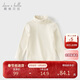 戴維貝拉女童抗菌T恤秋冬中大童高領(lǐng)打底衫兒童洋氣上衣
