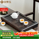 金鑲玉茶盤(pán)茶托實(shí)木茶具托盤(pán)抽屜式茶海茶臺茶具配件 檀木小琴臺