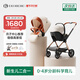 怡戈（Ekobebe）嬰兒車(chē)0-3遛娃神器推車(chē)高景觀(guān)避震輕便可換向折疊睡籃提籃二合一 升級款推車(chē)+提籃【二合一】