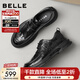 百麗（Belle）男鞋通勤商務(wù)皮鞋2025冬季新商場(chǎng)同款褶皺真皮休閑鞋8VT01DM5 黑色 40 (250mm)