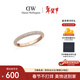 丹尼爾惠靈頓（DanielWellington）【情人節禮物女朋友】dw戒指女重磅新品窄版星耀玫瑰金52號DW1705