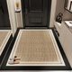 傲居高級感入戶(hù)門(mén)地墊輕奢玄關(guān)客廳腳墊進(jìn)門(mén)地毯門(mén)口墊子家用門(mén)墊定制 B淺褐編影 60cm*90cm 【升級比利時(shí)絨/高檔輕奢】