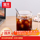 富光高硼硅玻璃杯花茶杯子單層果汁杯牛奶杯帶把帶刻度水杯男女