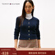 Tommy Hilfiger【絞花肌理】秋冬女裝純棉通勤圓領(lǐng)麻花毛衣針織開(kāi)衫外套